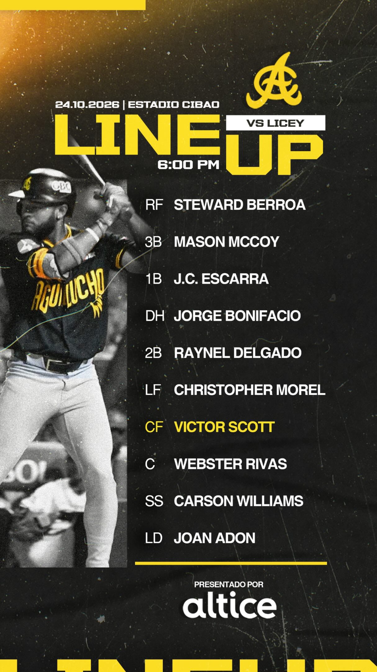 ¡ALINEACIÓN AMARILLA! 💛💛

Los encargados de alzar el vuelo 🦅 esta tarde frente a los Tigres.