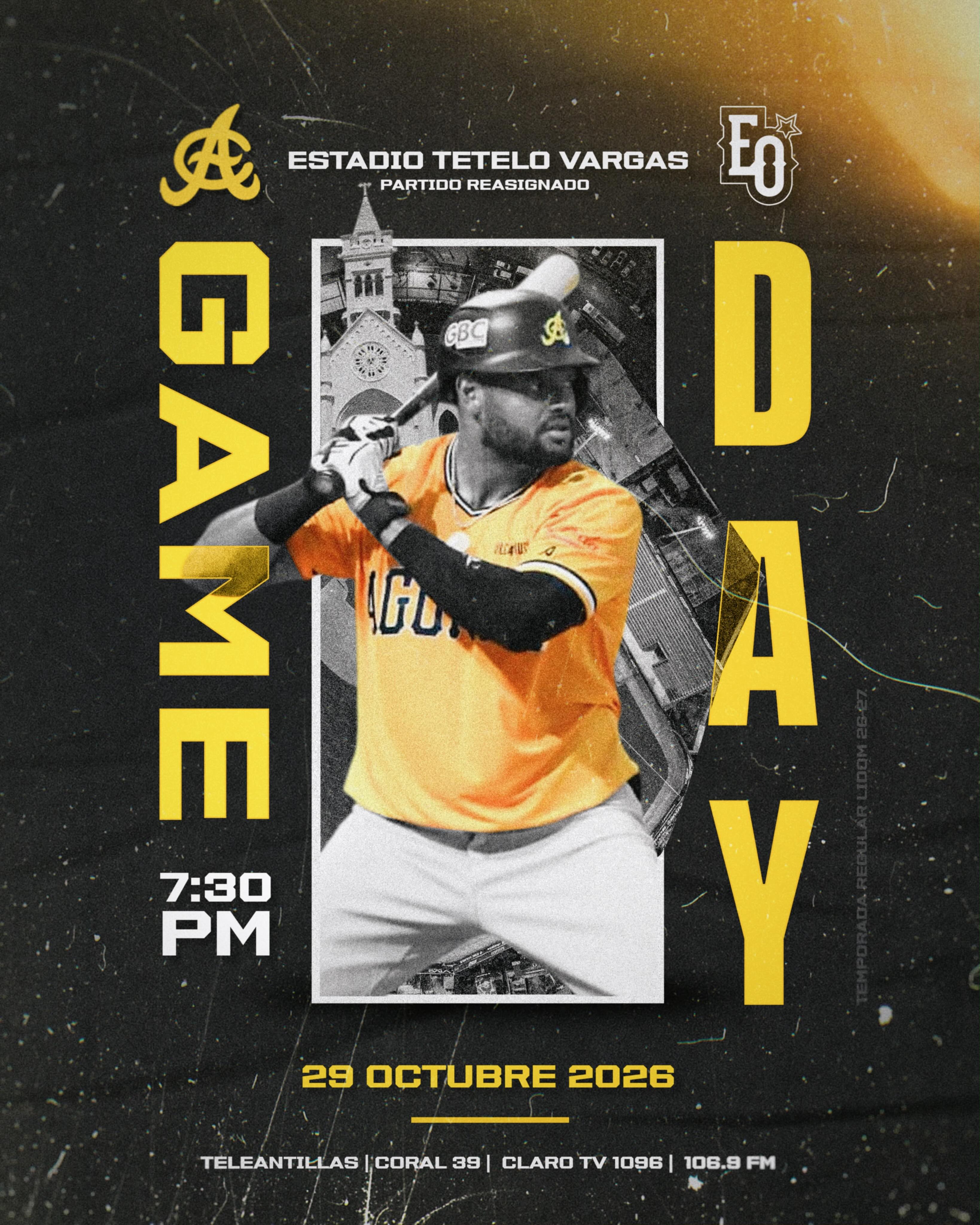 ¡JUEGO DEL DÍA! 

Hoy viajamos a San Pedro de Macorís para enfrentar a las Estrellas Orientales en el Tételo Vargas. 7:30pm