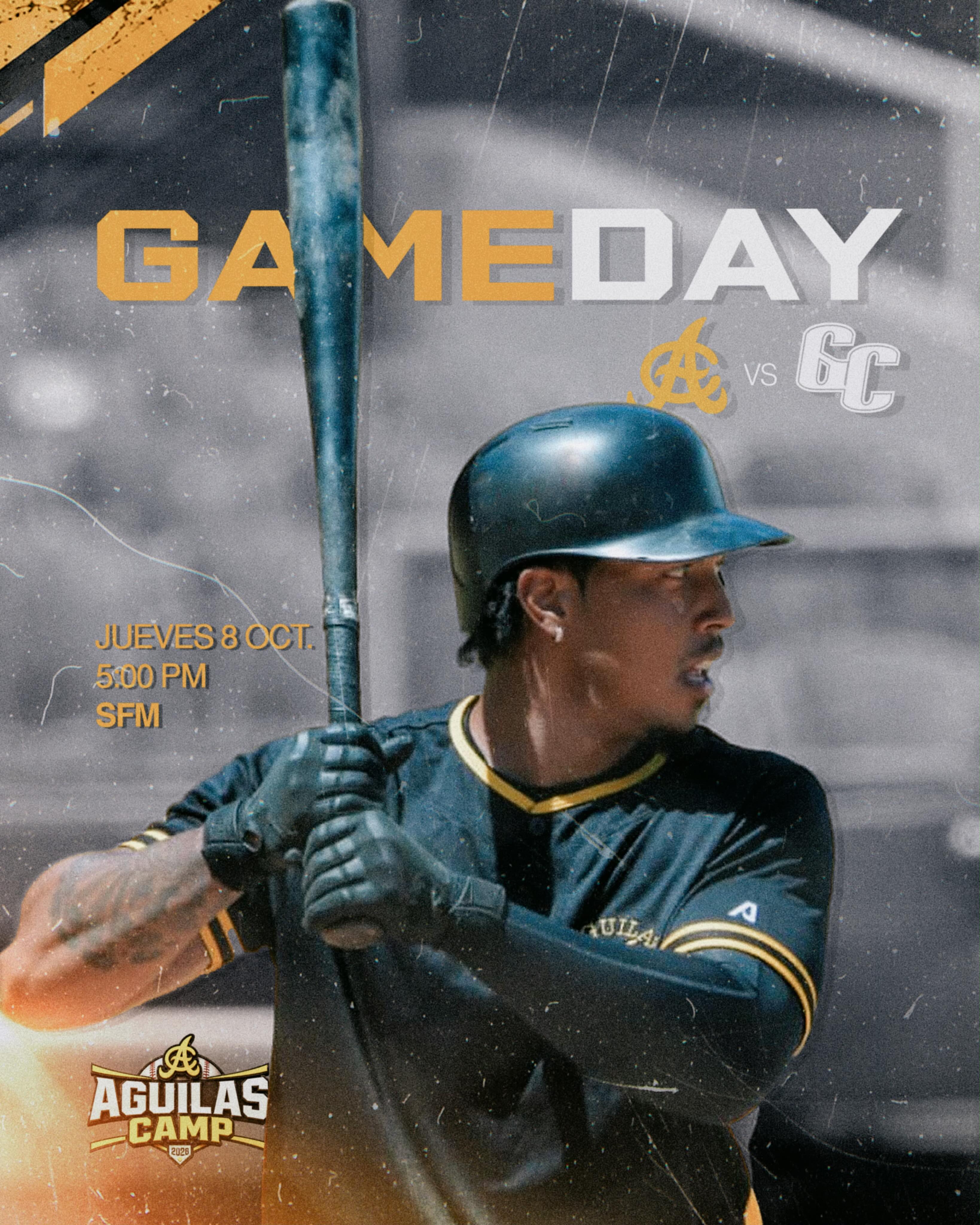 Último del #ÁguilasCamp en la ruta. 

Enfrentamos a los Gigantes desde las 5:00pm en el Julian Javier.