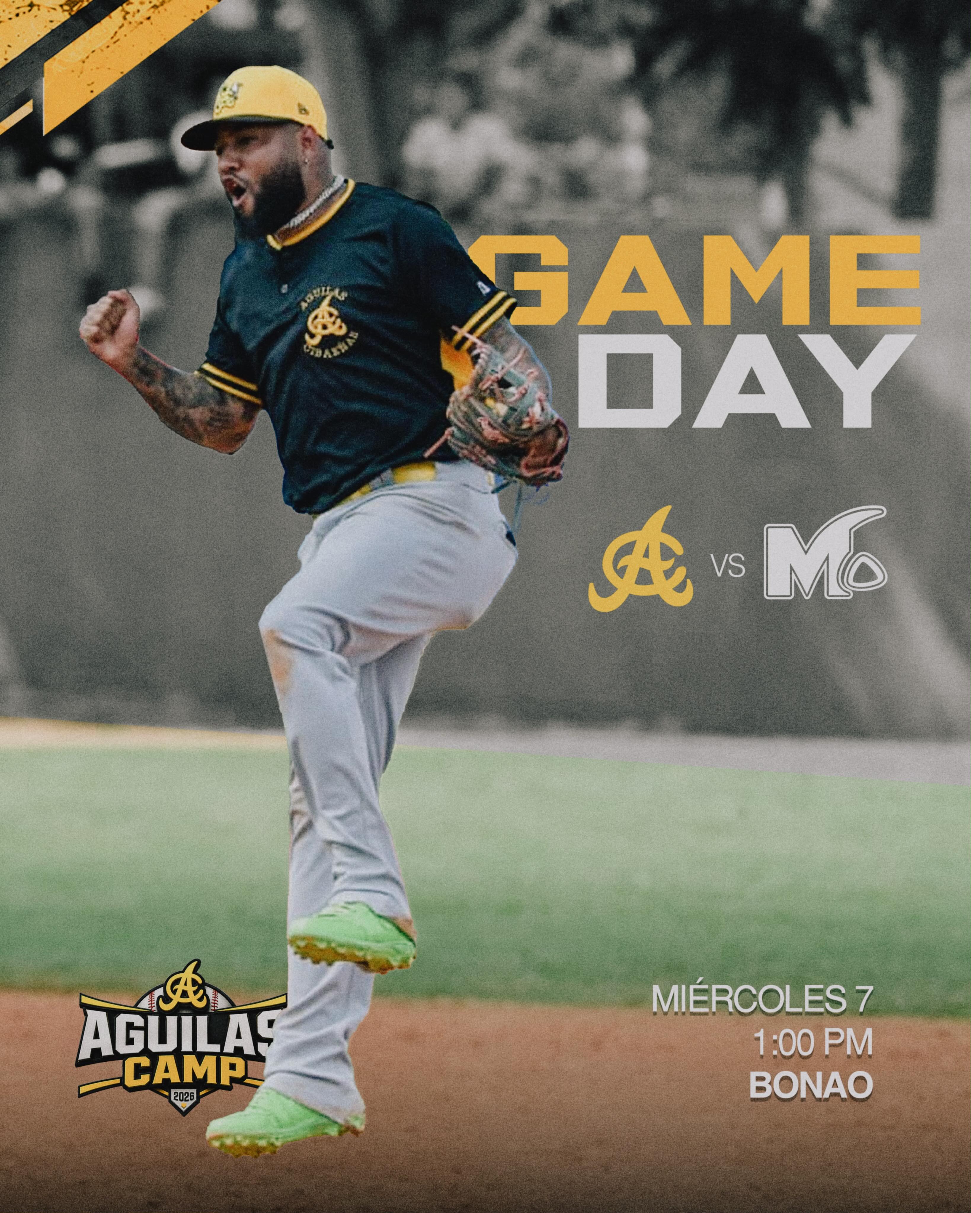 Continúa el #ÁguilasCamp y hoy estamos de regreso en Bonao, esta vez para enfrentar a los Mineros desde la 1:00pm