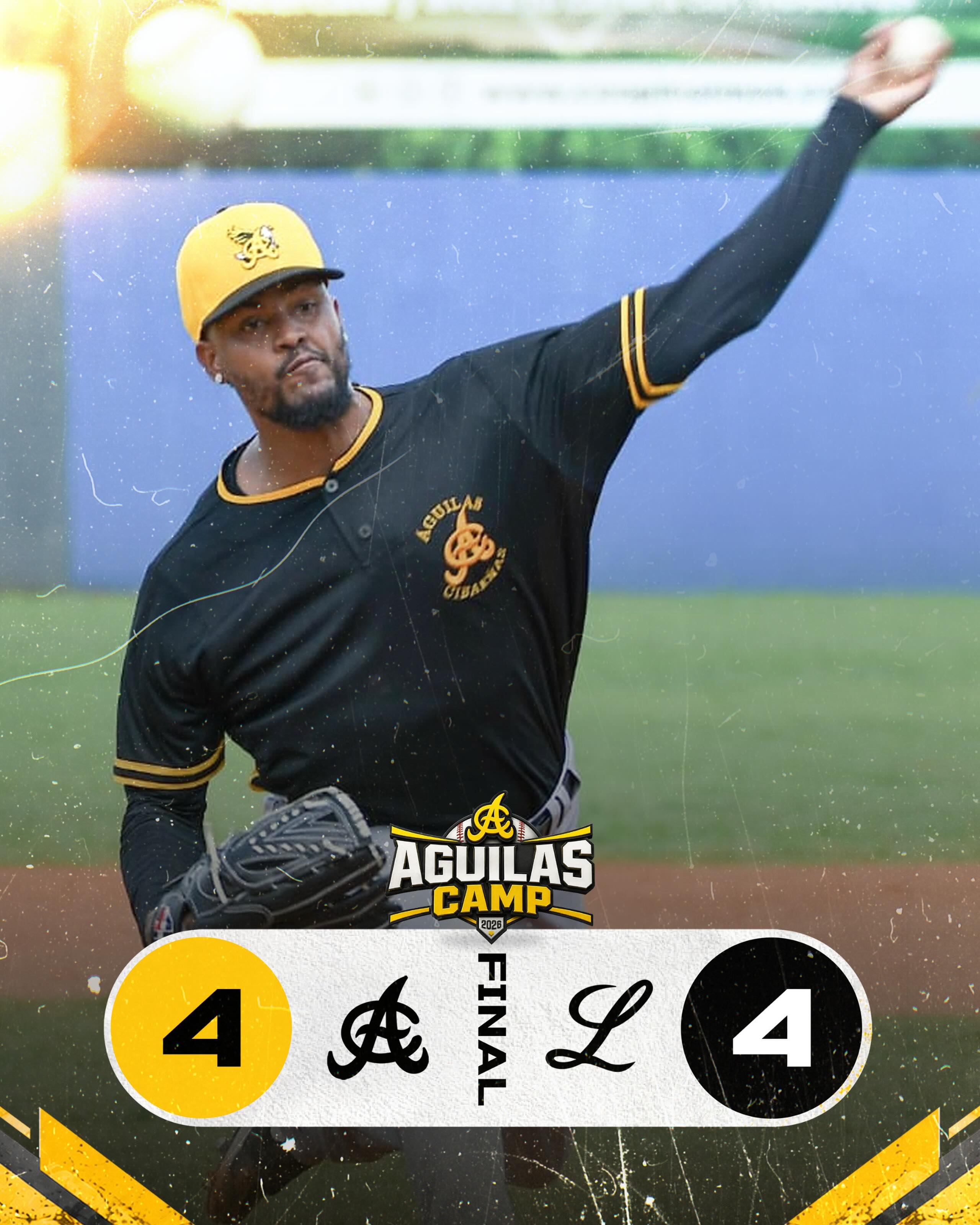 Final en Bonao. 

El juego terminó 4-4. 

#ÁguilasCamp