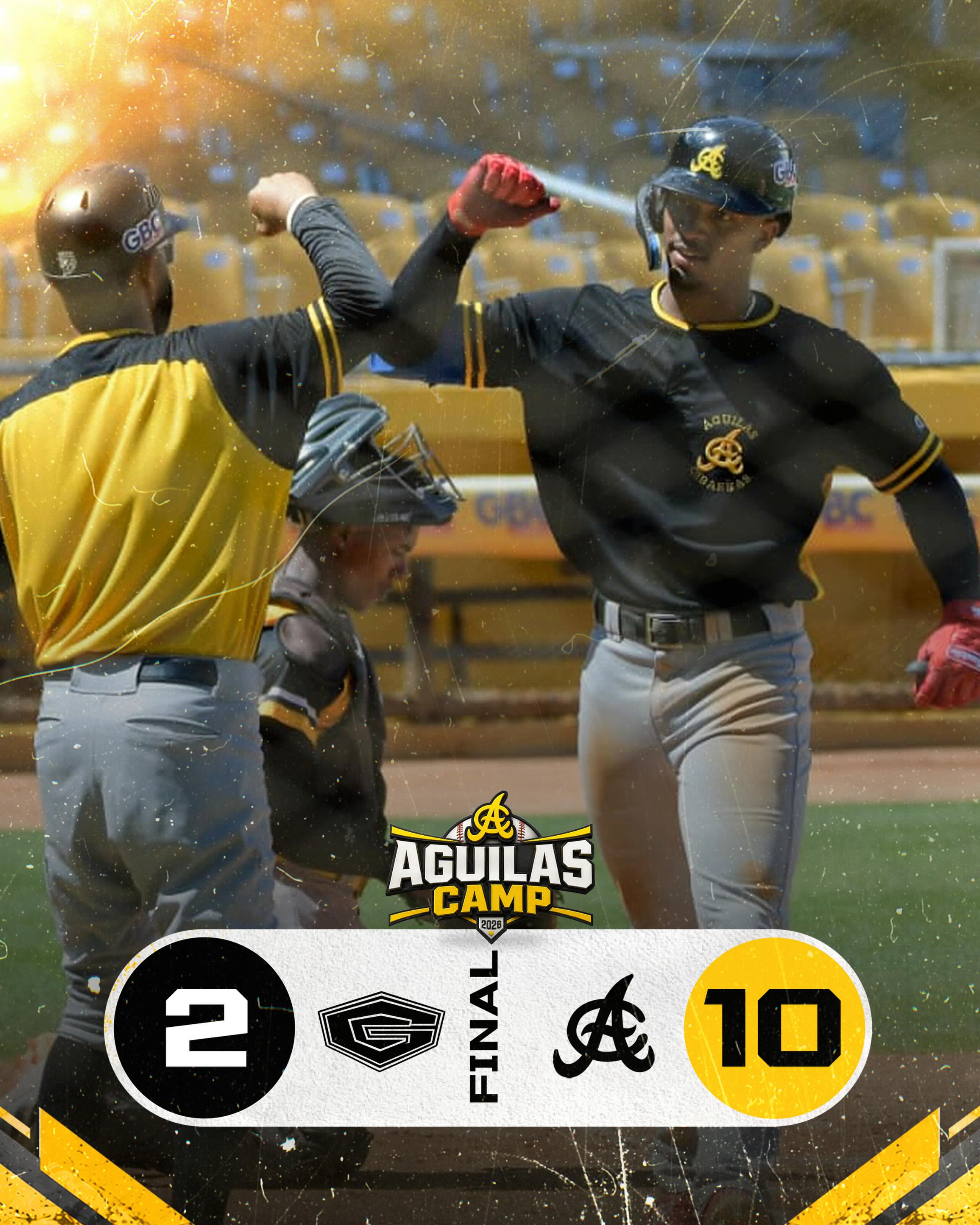 Final en el Estadio Cibao 

Continuamos en la preparación para la temporada 2026-2027 y en esta ocasión derrotamos 10-2 a los Granjeros de Moca. 

Mañana vamos de visita nuevamente a Bonao para enfrentar a los Mineros. 

#ÁguilasCamp