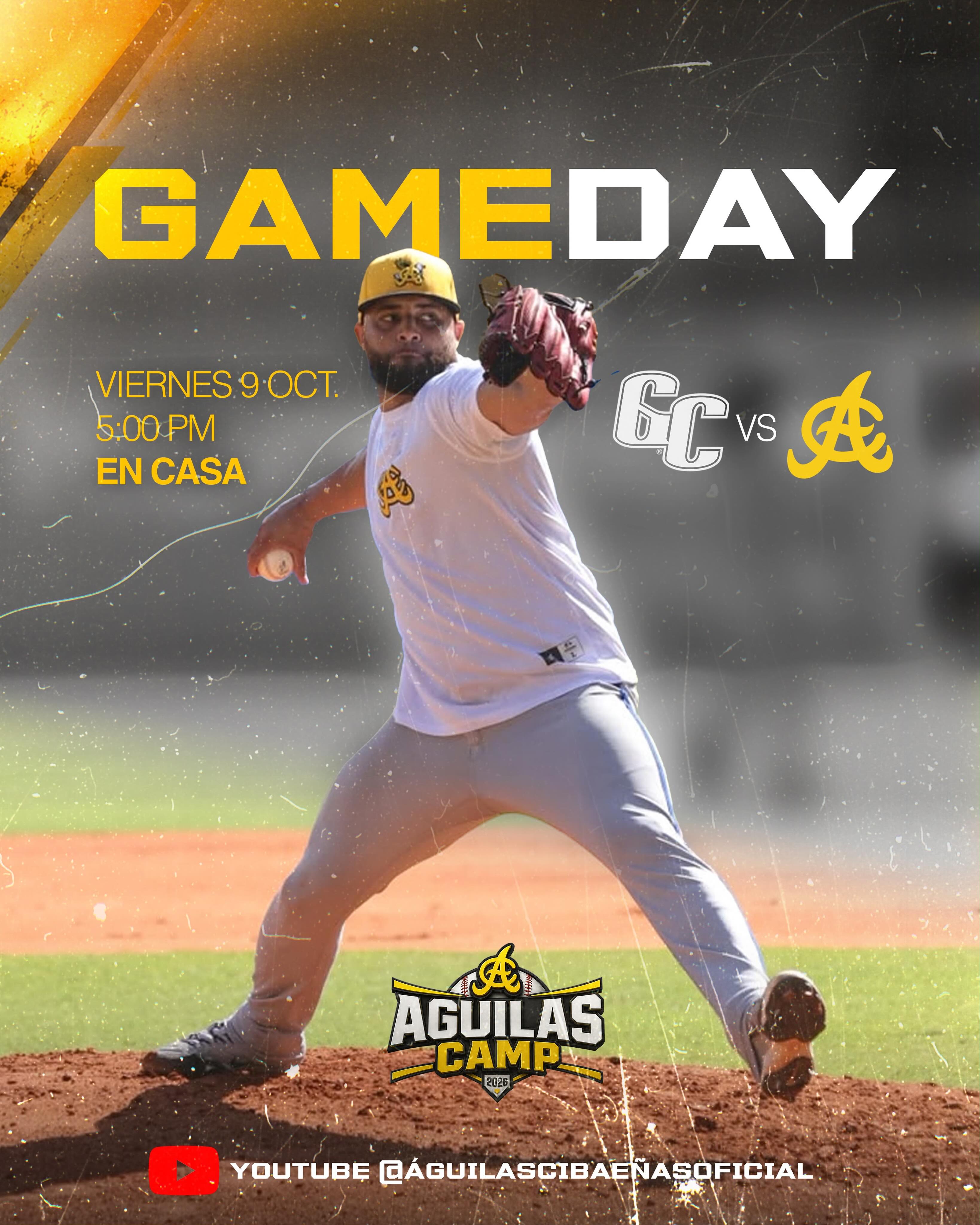 ¡GAMEDAY! 

Continúa el #ÁguilasCamp y esta tarde recibimos la visita de los Gigantes desde las 5:00pm 

Vamos en vivo por nuestro canal de YouTube.